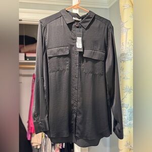 Renuar R5952 Woven LSLV Blouse w/ Pkts